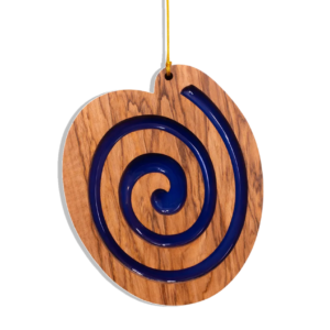 Blue Spiral Ornament